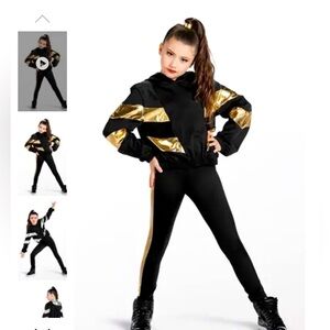 Girl's Hip Hop Jacket  I LIKE THAT Weissman dance costume 13773 Black Gold IC